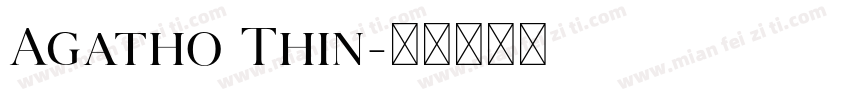 Agatho Thin字体转换